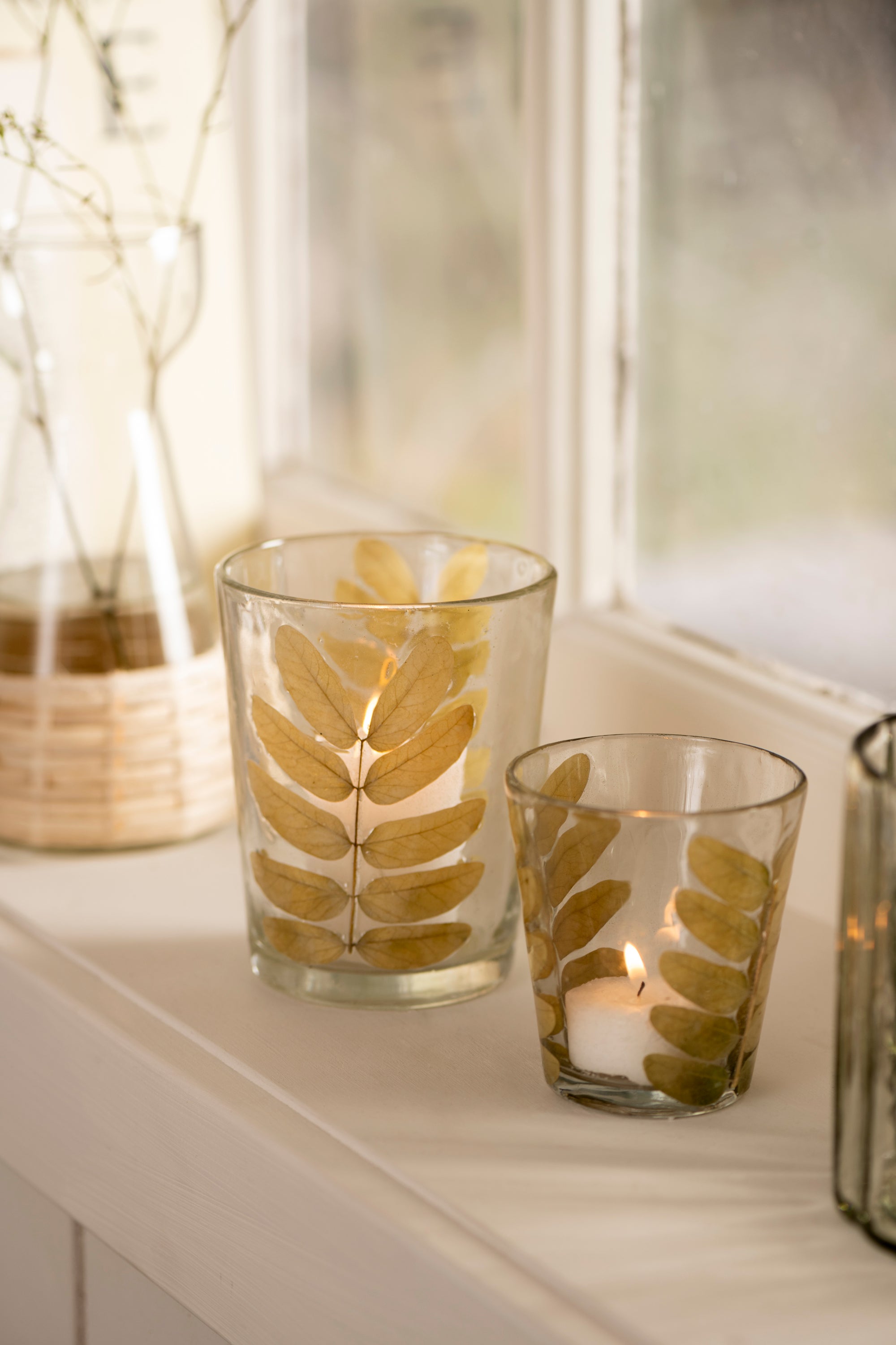 Conical Leaf Tea Light Holder