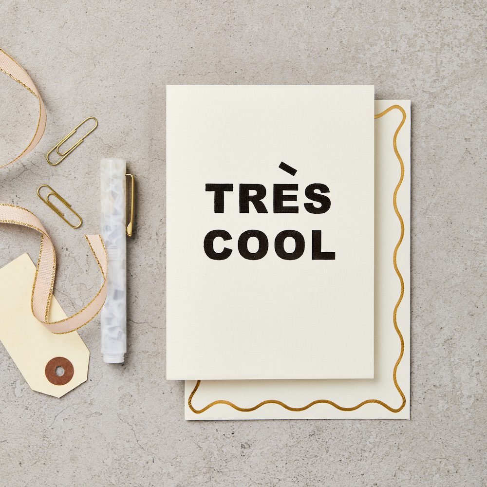 Tres Cool Greeting Card