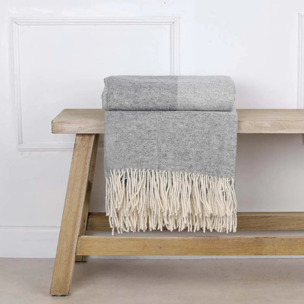 Grey Wool Throw