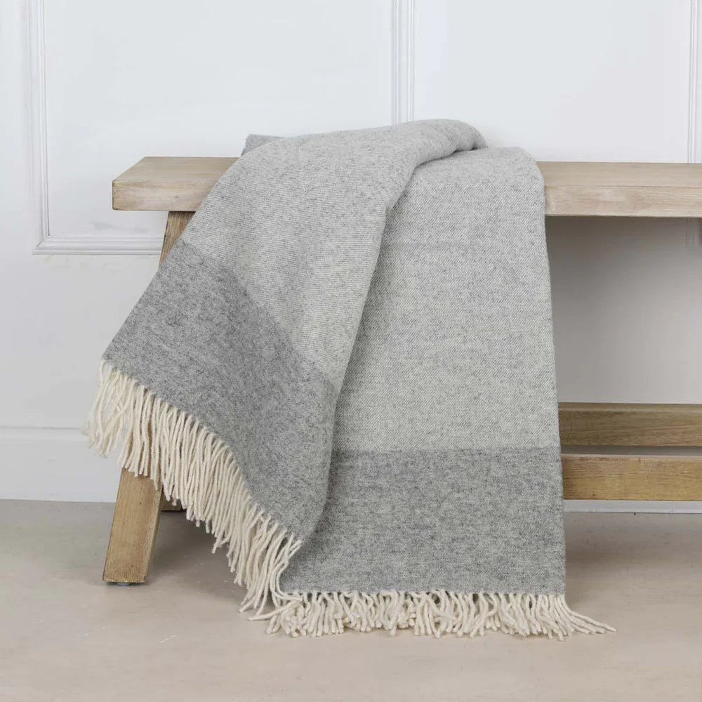 Grey Wool Throw