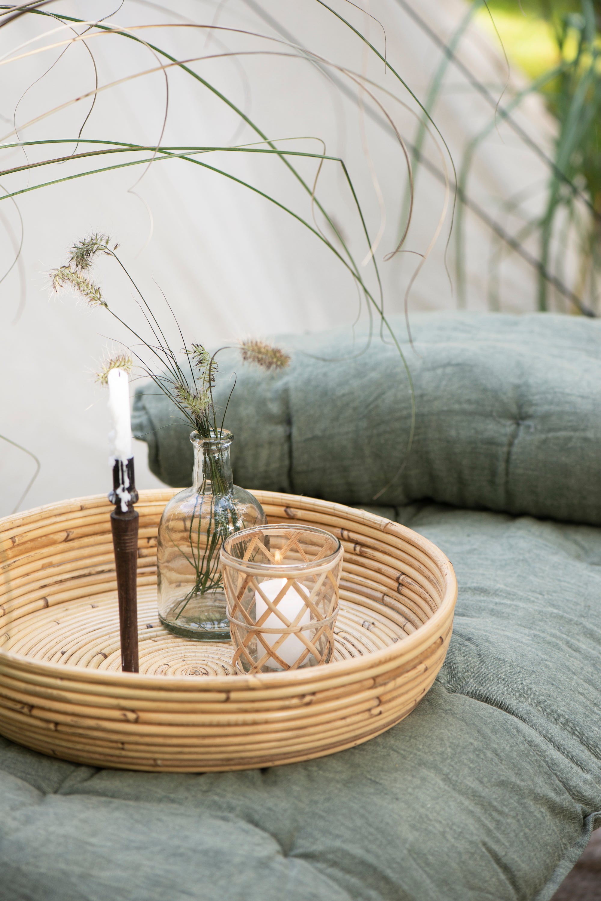 Braid Hand Blown Tea Light Holder