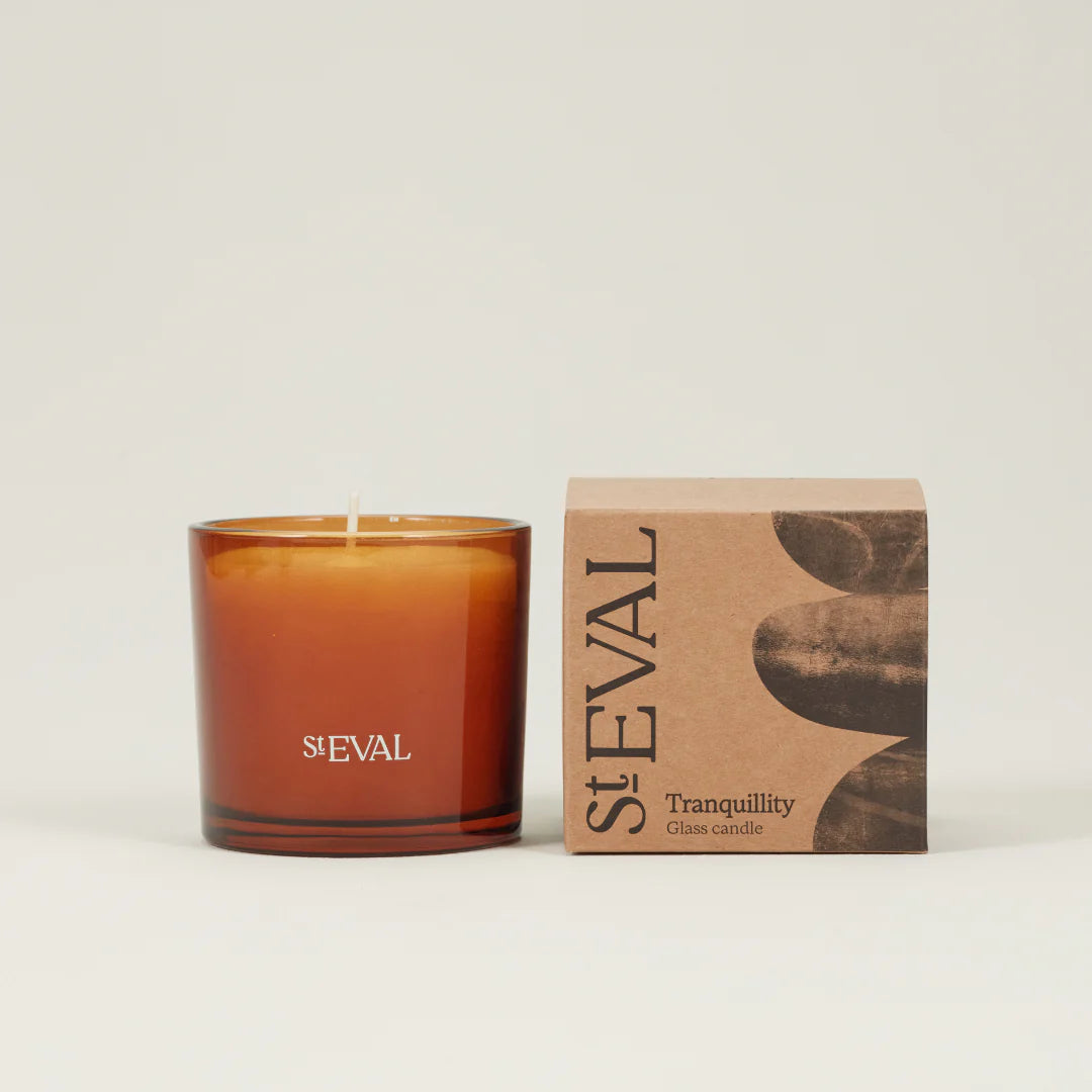 Tranquility Glass Amber Scented Candle