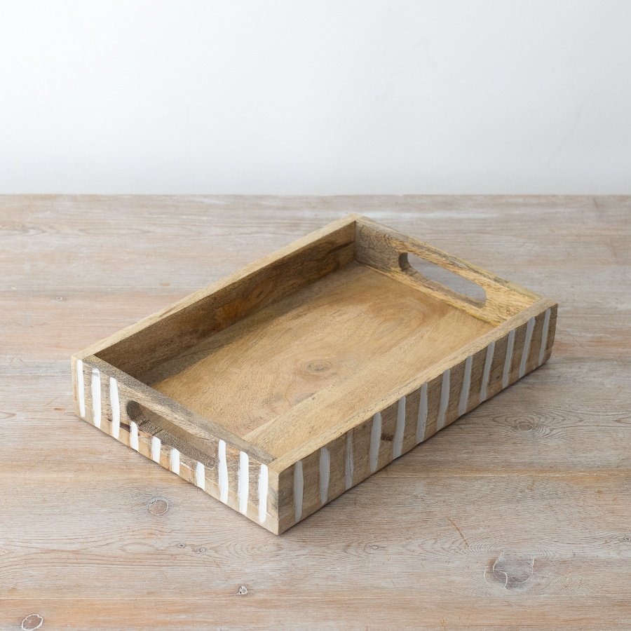 Wooden Serving Tray with Handles