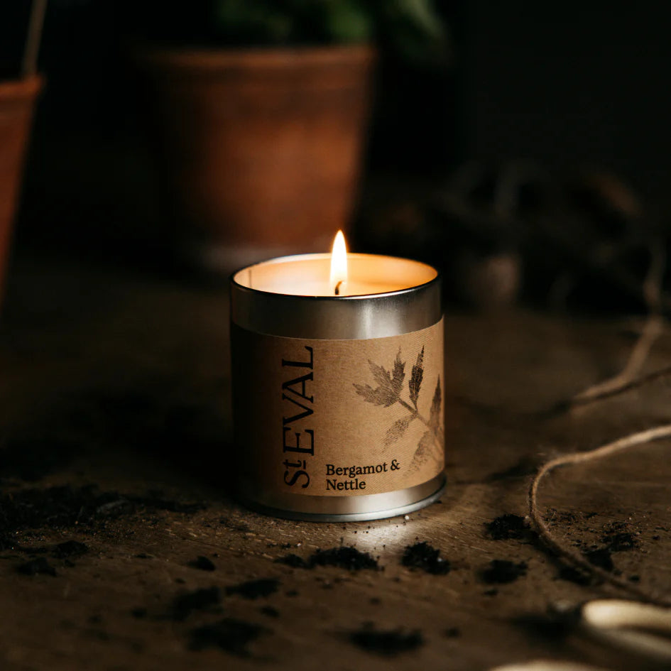 Bergamot & Nettle Scented Tin Candle